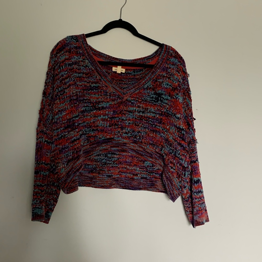 Urban Outfitters Multicolour Chenille Cropped Sweater